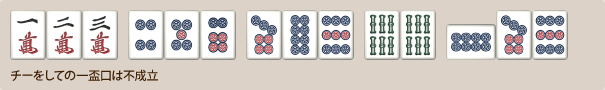 チーをしての一盃口は不成立